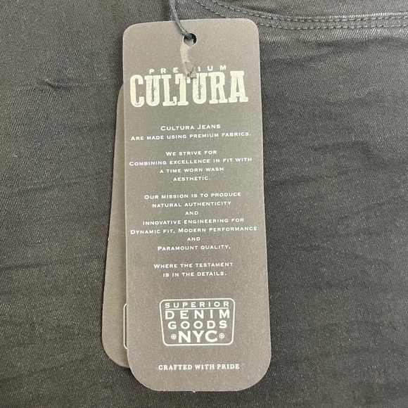 ❌ SOLD NWT - MEN'S CULTURA PREMIUM DENIM, SLIM STRETCH JEANS, BLACK, SIZE 42 - Picture 3 of 12